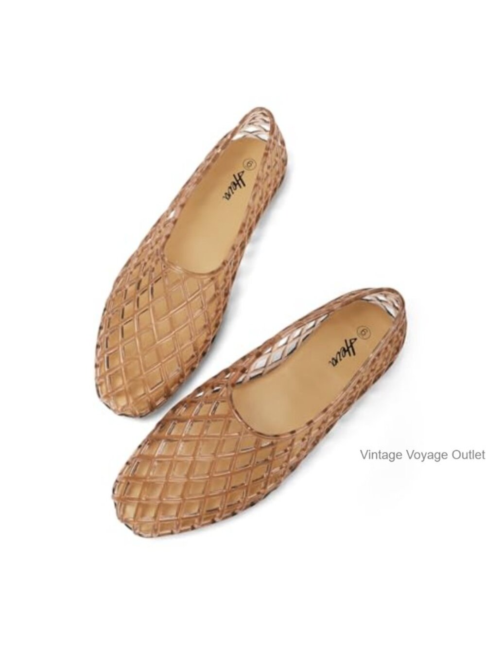 Women's Jelly Mesh Flats - Lightweight Slip-On Summer Sandals